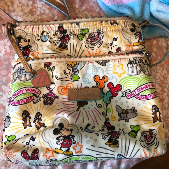 disney sketch nylon crossbody bag by dooney & bourke